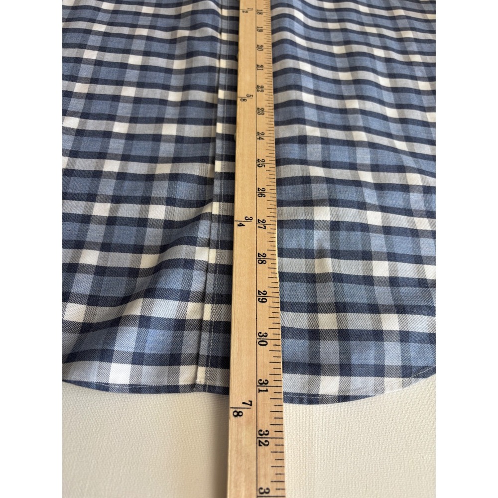 Brooks Brothers Regent Non-Iron Supima Cotton Check Shirt Mens Large Blue White - Picture 6 of 6